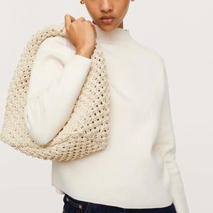 NWT New Mango Funnel Neck Sweater
